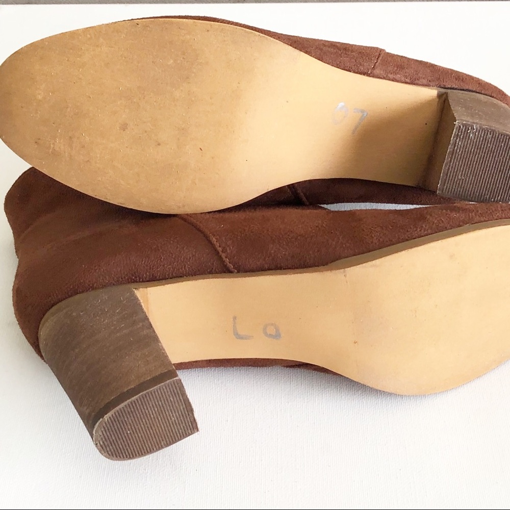 Boston Design Studio Brown Suede Ankle Boots - Picture 6 of 7